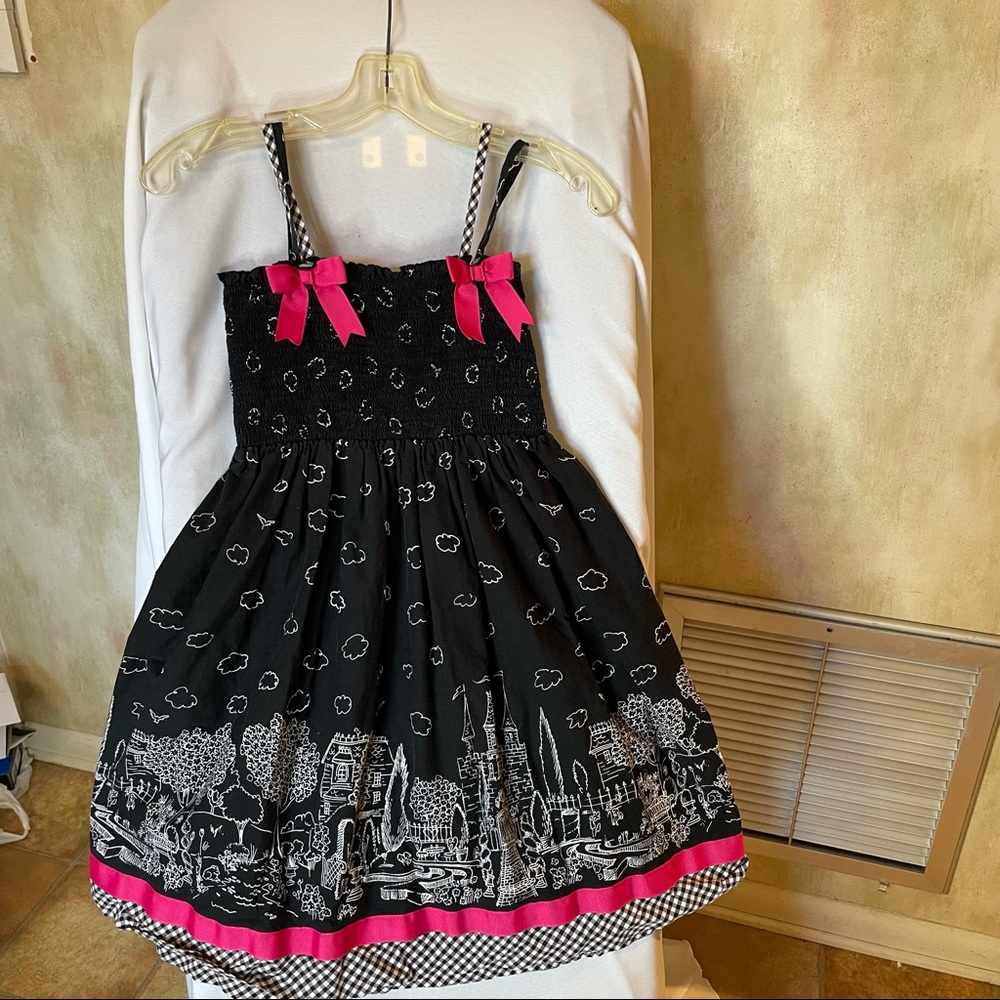 Bonnie Jean girls black sundress Size10